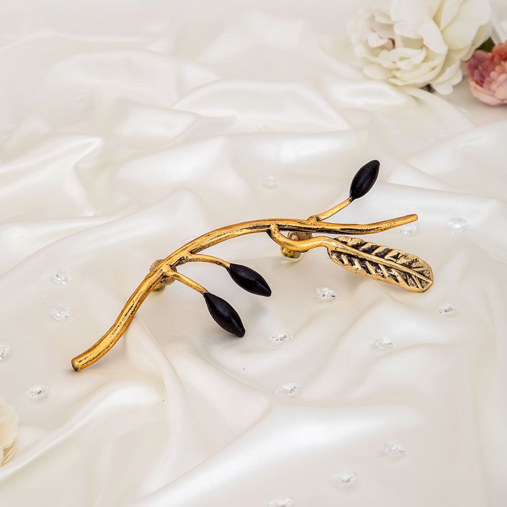 Ручка мебельная скоба Oliva Branch (Олива Бранч) правая Амбер