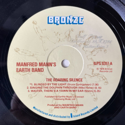 Винтажная виниловая пластинка LP Manfred Mann Earth Band The Roaring Silence (UK 1976) Blinded By The Light