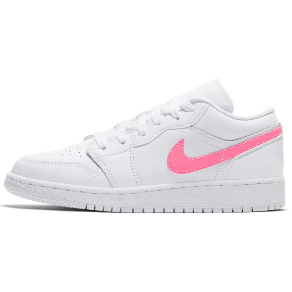 Кроссовки Air Jordan 1 Low GS White Neon