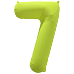 Шар фольгированный Цифра 7 101 см (Желтый)