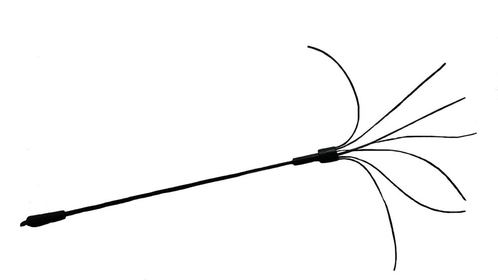 Стек латексный 7 хвост черный 51 см