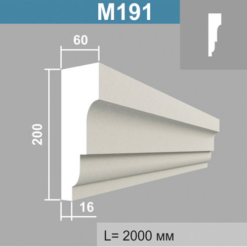 М191 молдинг (60х200х2000мм) 4шт\уп