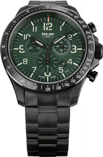 Швейцарские тактические часы Traser P67 Officer Chrono Green 109464