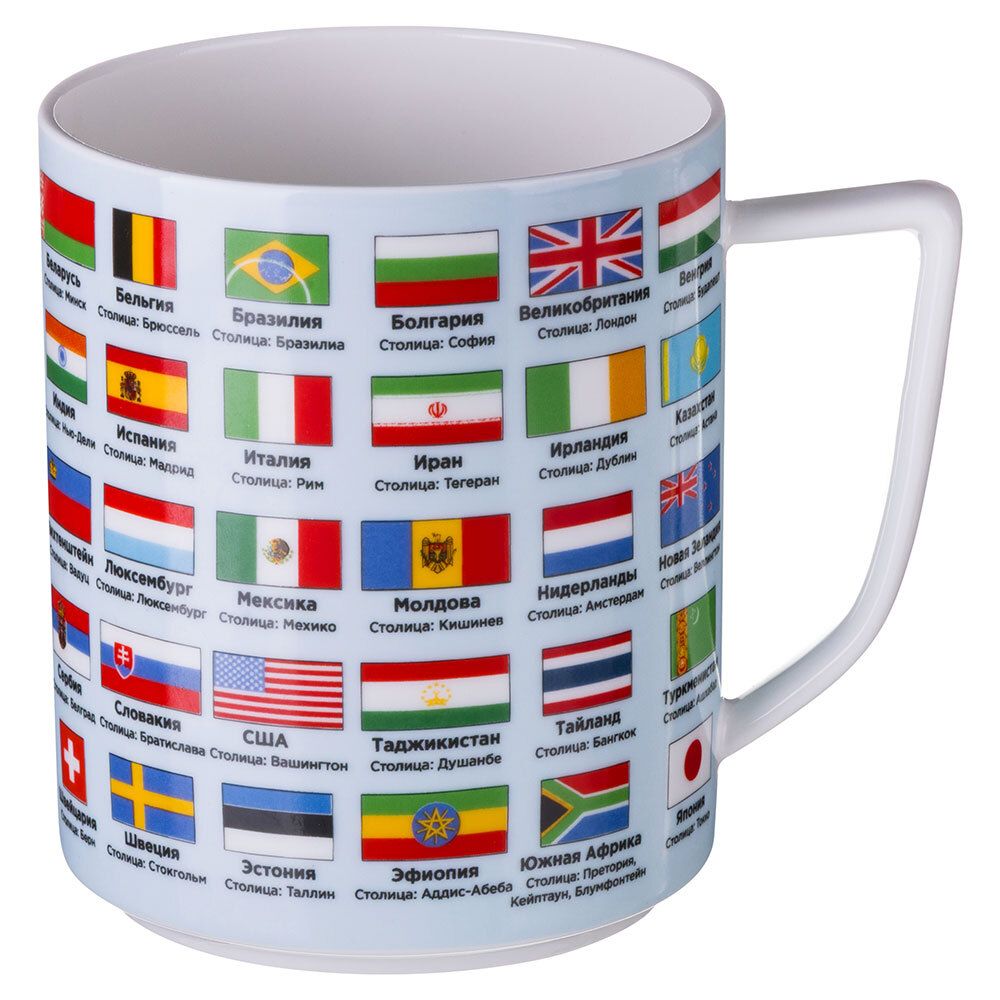 КРУЖКА LEFARD "ФЛАГИ СТРАН МИРА" 630 МЛ (КОР=24ШТ.)