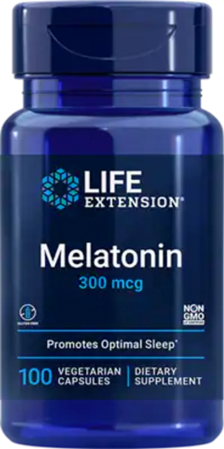 Melatonin 300 мкг 100 капсул Life Extension
