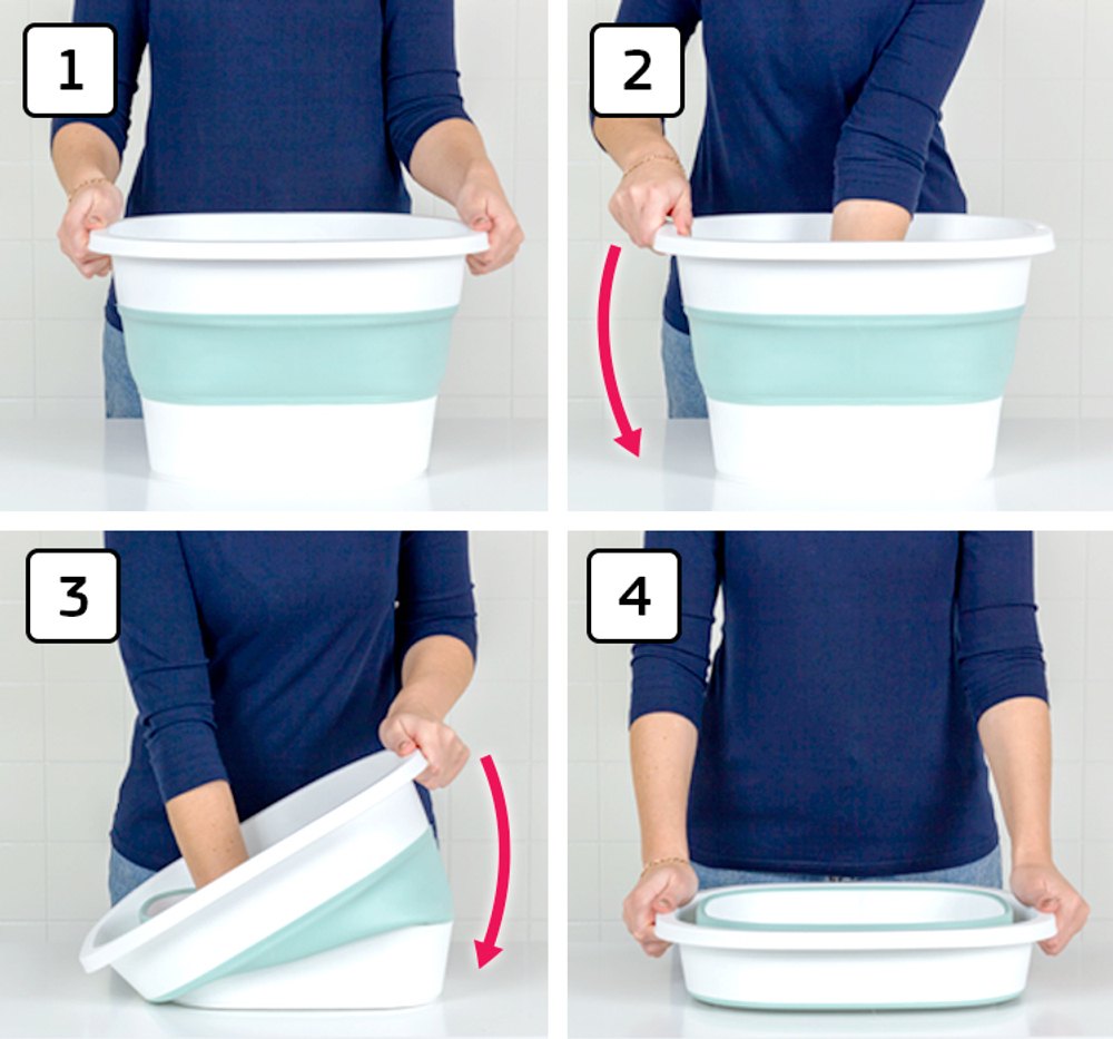 Таз ФЛЕКС 18 л для ног складной с массажной поверхностью, отверстие для подвешивания, полипропилен, ТЭП М2509