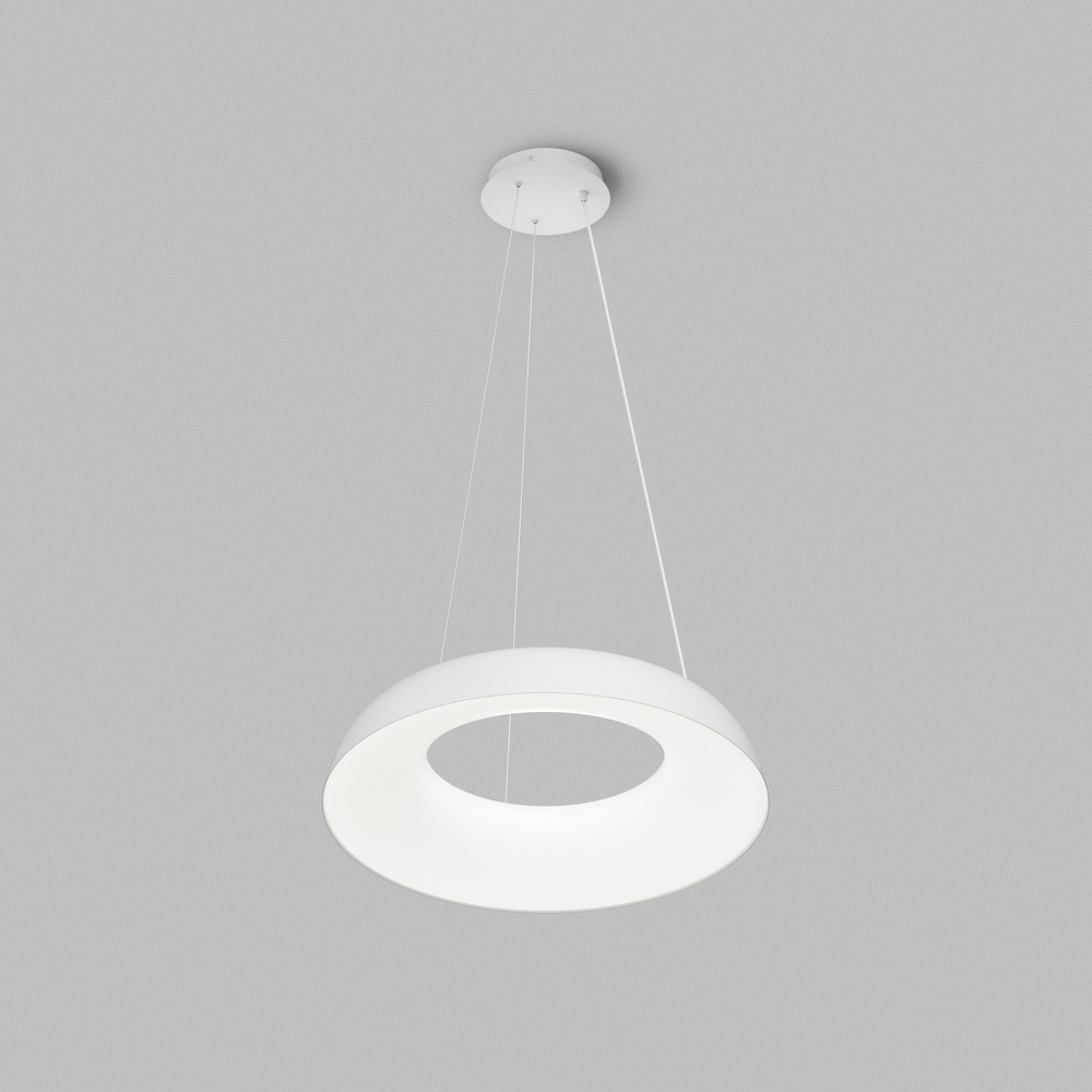 Cветильник подвесной TORION, 70Вт LED, ?630x1500 мм, 3000–6000K, алюминий, акрил, белый