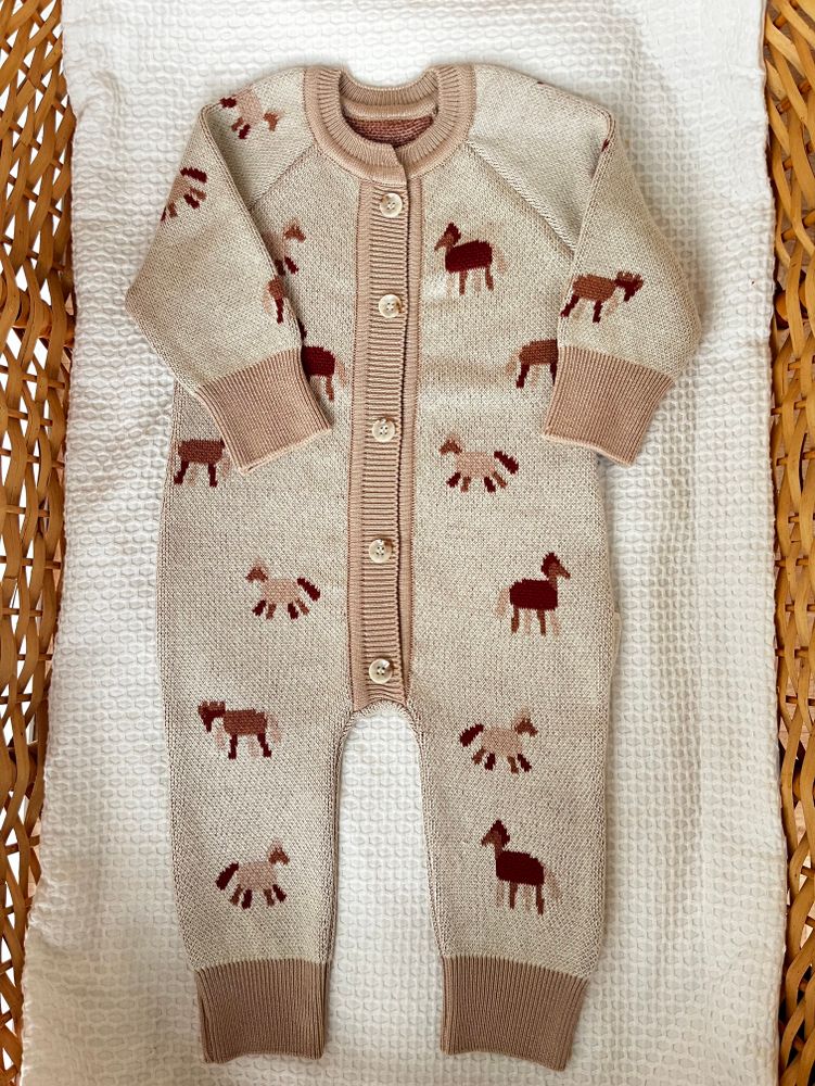 7055-325 Комбинезон вязаный (лошадки)