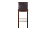 PJH045-PJ530 Стул барный кожа коричнев. 43*40*107см ножки береза