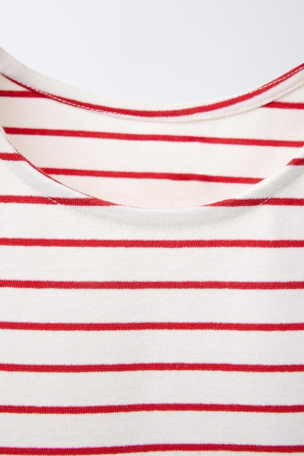 ZARA ТОП В ПОЛОСКУ С БАНТАМИ, КРАСНЫЙ