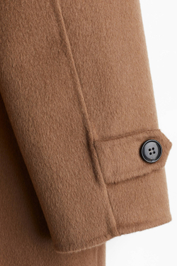 H&M Длинное пальто ручной работы из смесовой шерсти, темно-бежевый