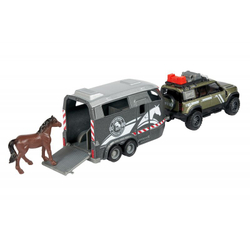 Majorette Grand - Jockey set Автомобиль Land Rover + фигурка лошади 1:43 26 см 3776000