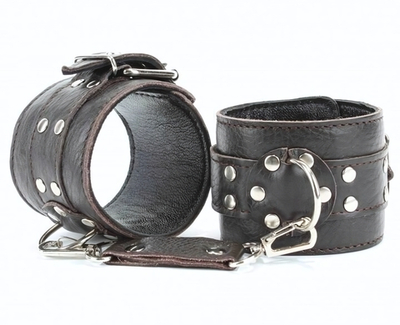 Коричневые оковы из мягкой кожи (Цвет: коричневый)