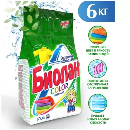 Стиральный порошок Биолан Color (автомат), 6 кг