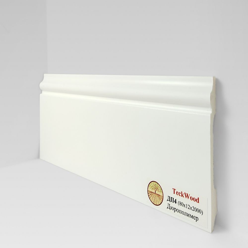 Плинтус напольный Teckwood Дюрополимер Белый ДП4