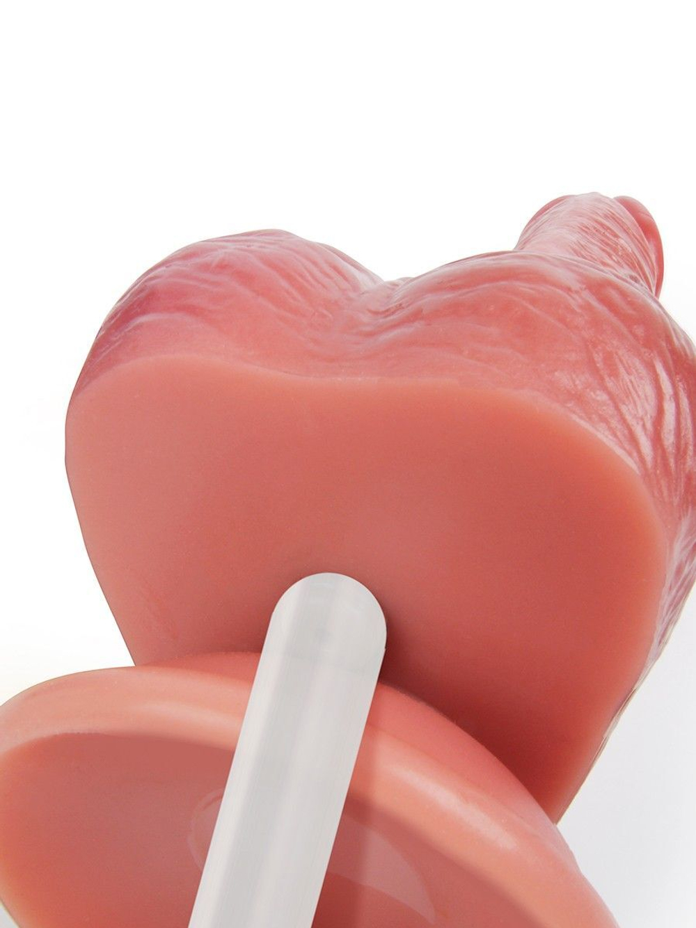 Телесный вибратор-реалистик с имитацией семяизвержения - 26 см.