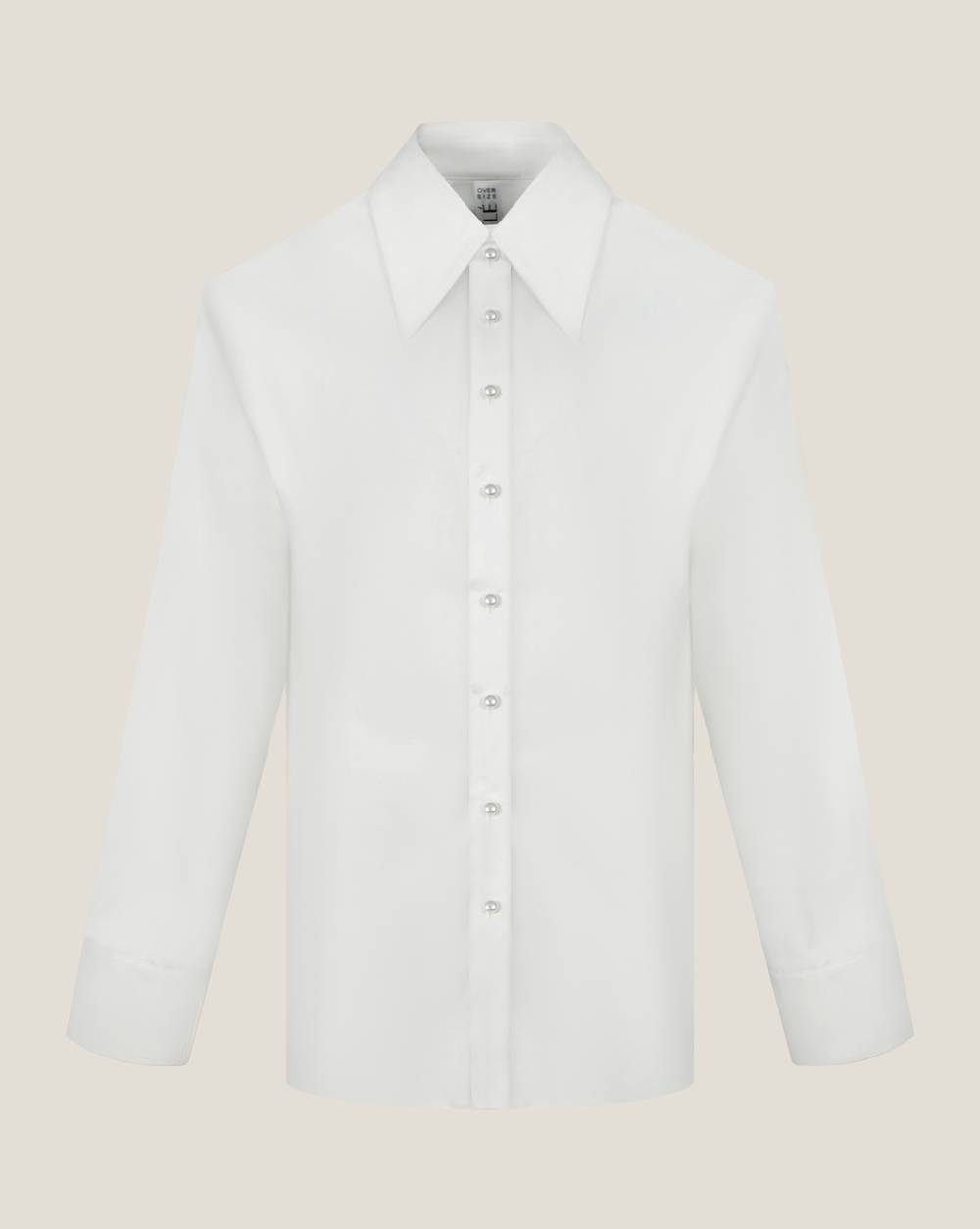 Рубашка "Идеальная" с плечами в белом