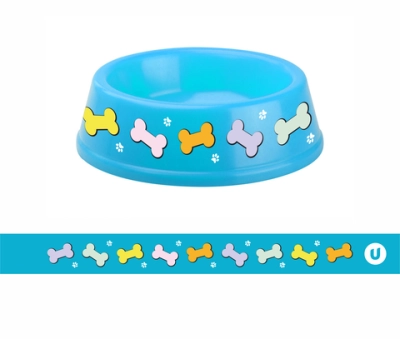 Миска пластиковая «МОЙ БРО - Вкусная косточка!, цвет небесно-синий, 21*6,5см (логотип на миске) 700мл