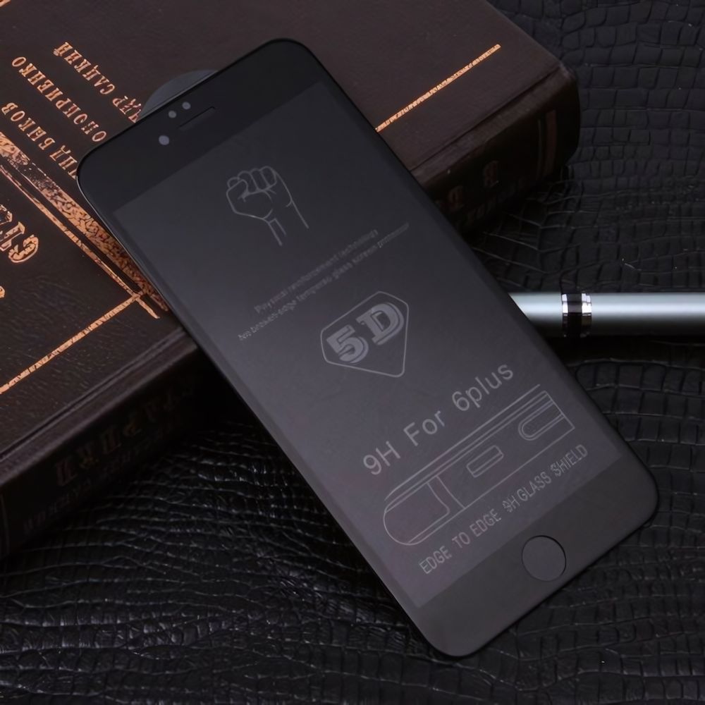 Защитное стекло 5D для iPhone 6 Plus на полный экран, 009274 Красный