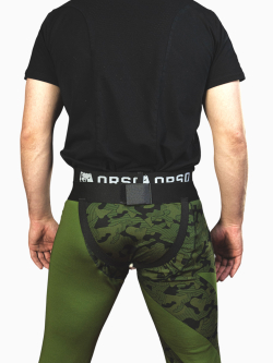 Защита паха мужская, бандаж белый Tomorrow Star с черной резинкой