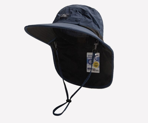 Панама с затылком - Синий