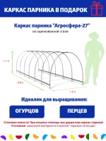 Теплица Агросфера-Престиж 3х4м из трубы 30х20 мм, шаг 67 см