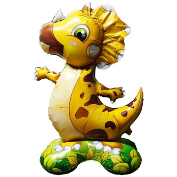 Объемная фигура "Динозавр Трицератопс желтый"