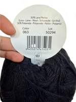 Пряжа оn Katia (Испания )Kiss 50% шерсть мериноса 50% полиамид 1 моток (50г-250м ) цв 63 (черный)