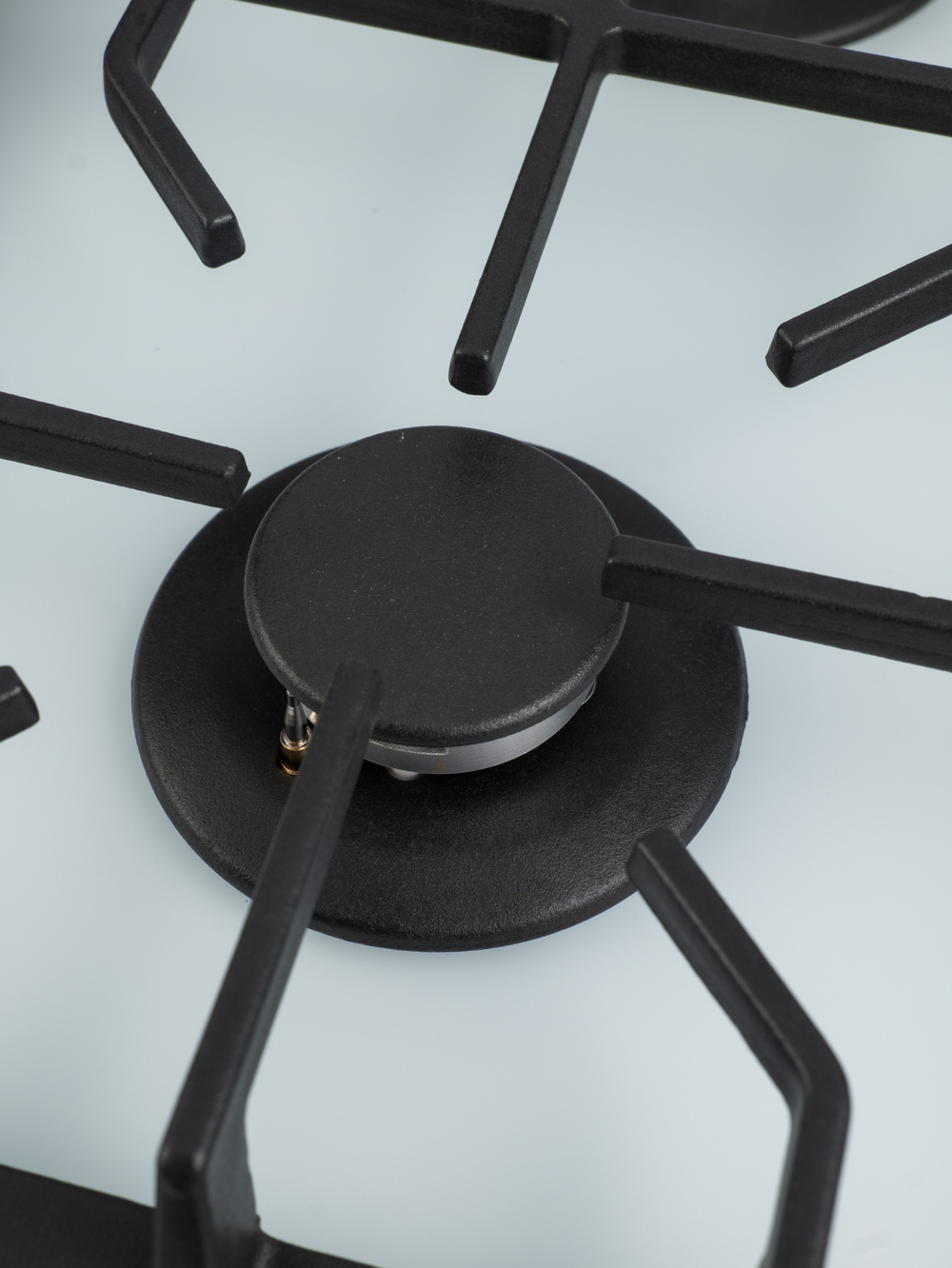 Газовая варочная панель 4 конфорки Nano Glass Белое матовое Закаленное стекло легкой очистки, Wok-конфоркой, Электроподжиг, Газ-контроль, Решетки из чугуна, Macbi MBH64WFGI.V2-NM-WH NanoGlass