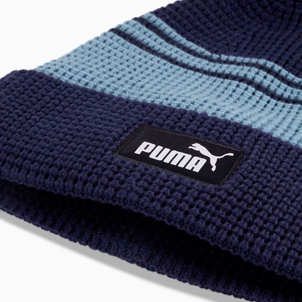 Шапка PUMA Ess Mid Crown Pom Beanie, 02655001, вискоза, полиэстер, нейлон, т.сине-голубой