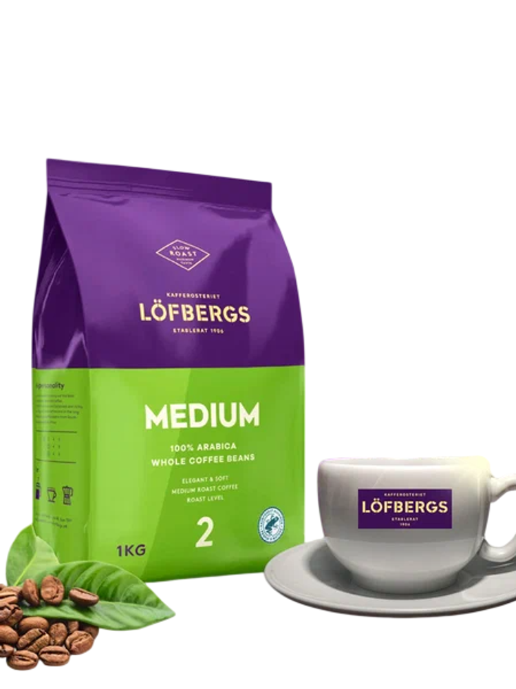 Кофе в зернах Lofbergs Medium Roast 1 кг