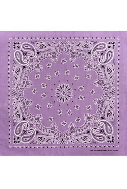 Бандана сиреневая пейсли огурцы