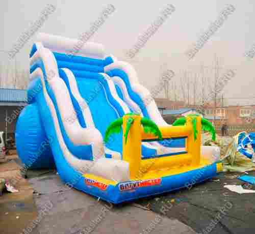 Большой надувной батут-горка "Волна - 2" 10*6*8 м