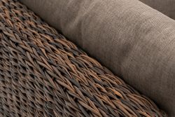 "Лунго" трансформирующийся диван из искусственного ротанга (гиацинт), цвет коричневый