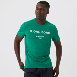 Мужское теннисное поло Björn Borg Print T-Shirt Men - Green