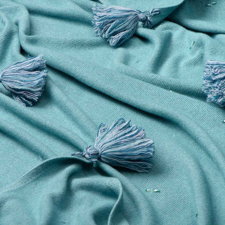 Плед-палантин GRACE STONE Rene Real бирюзовый меланж 110x170 см