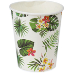 Набор бумажных стаканов «Тропические листья» в ассортименте, 250 мл,6 шт, еврослот