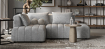 Угловой диван левый Босс Твин Шенилл Клауд серый