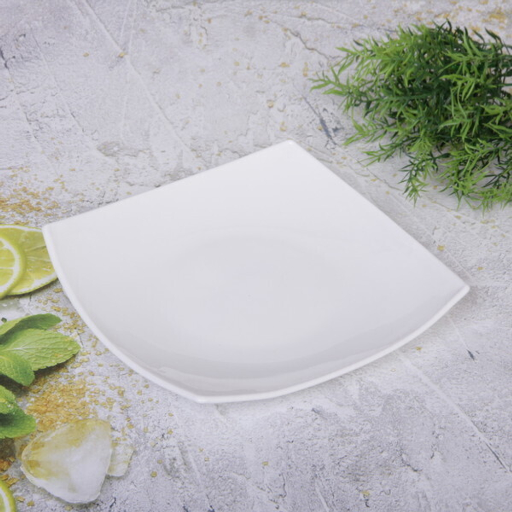 Тарелка «White magic» 26,5*26,5см стеклокерамика Квадрат