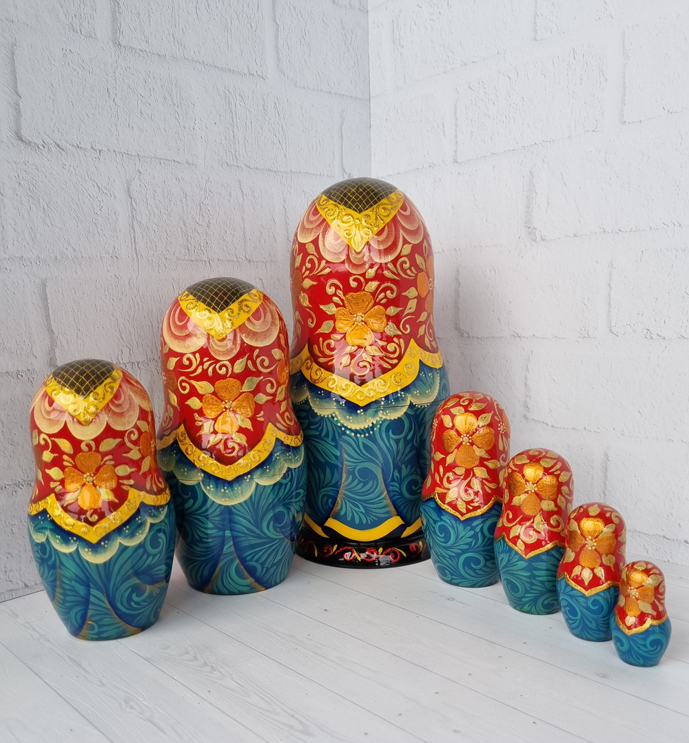 Матрешка авторская "Лесняночка" 7мест