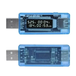 Тестер USB KEWEISI KWS-V20 измеритель напряжения, силы тока и ёмкости аккумулятора