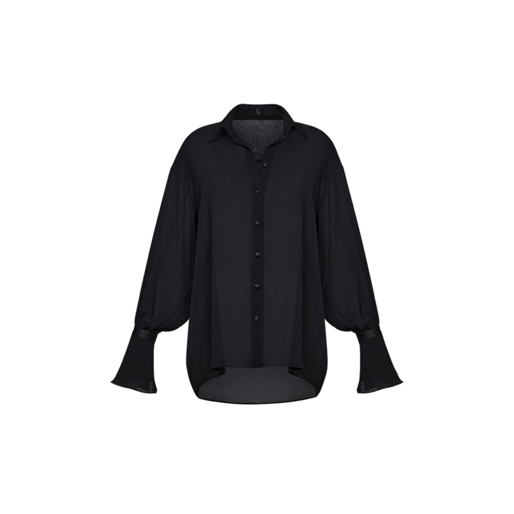 Рубашка из шифона с принтом