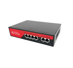 Коммутатор-свитч BZ-SW-UF-4P2T, 4 порта RJ45 100Мбит/с, 2 Uplink порта 100Мбит/с, PoE