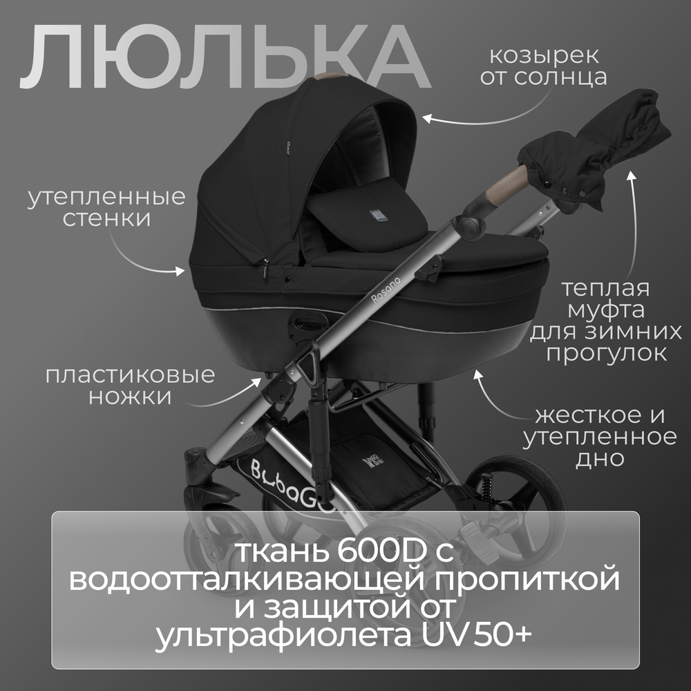Модульная коляска BubaGO Rosano 3в1
