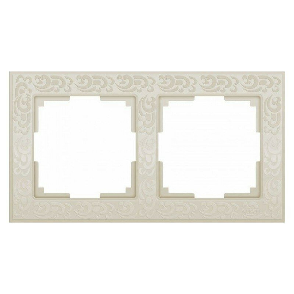 Рамка Werkel Flock на 2 поста слоновая кость WL05-Frame-02-ivory 4690389046919