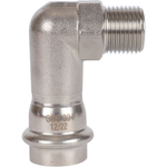 ROMMER Угольник-переходник с НР 22x1/2" из нержавеющей стали прессовой