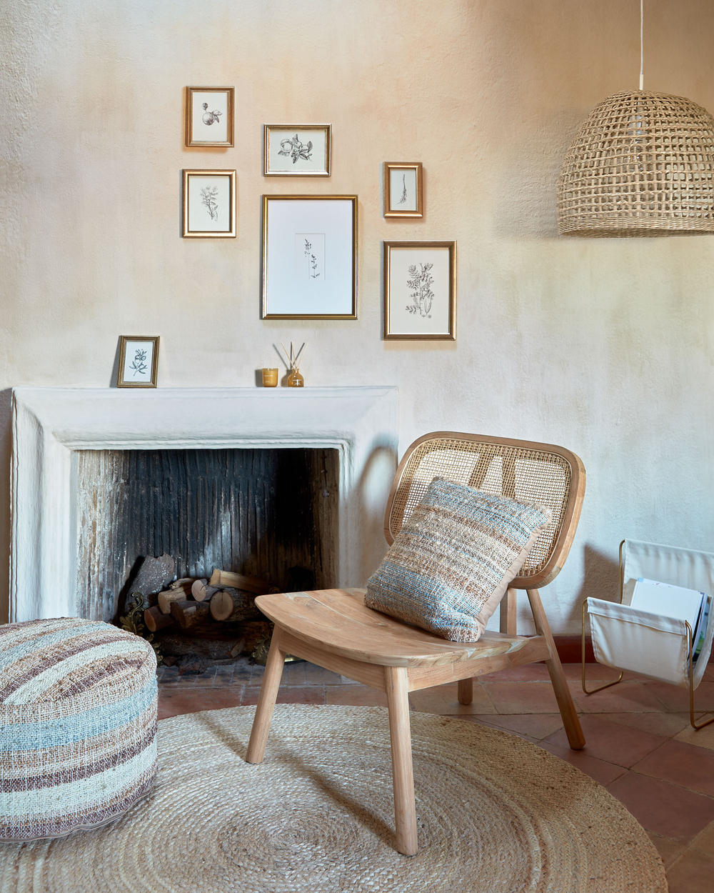 Кресло Nadra из массива тика и ротанга