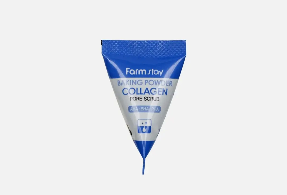 Farmstay Скраб с коллагеном и содой для очищения пор (треугольник) baking powder collagen pore scrub, 7 гр