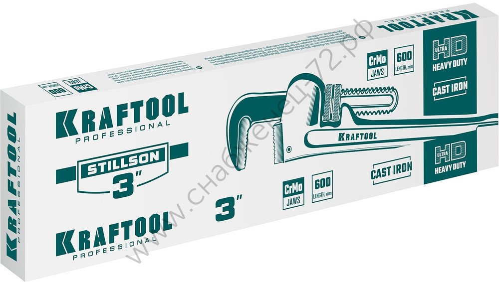 KRAFTOOL STILLSON, 3″, 600 мм, Трубный разводной ключ (2727-60)