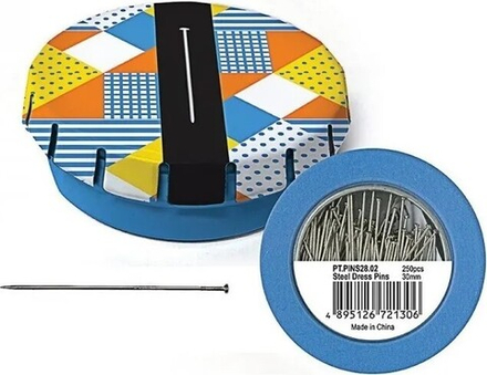 Булавки в жестяной коробочке, 30 мм x 250 шт